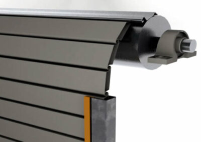 Porta de enrolar automática de alumínio